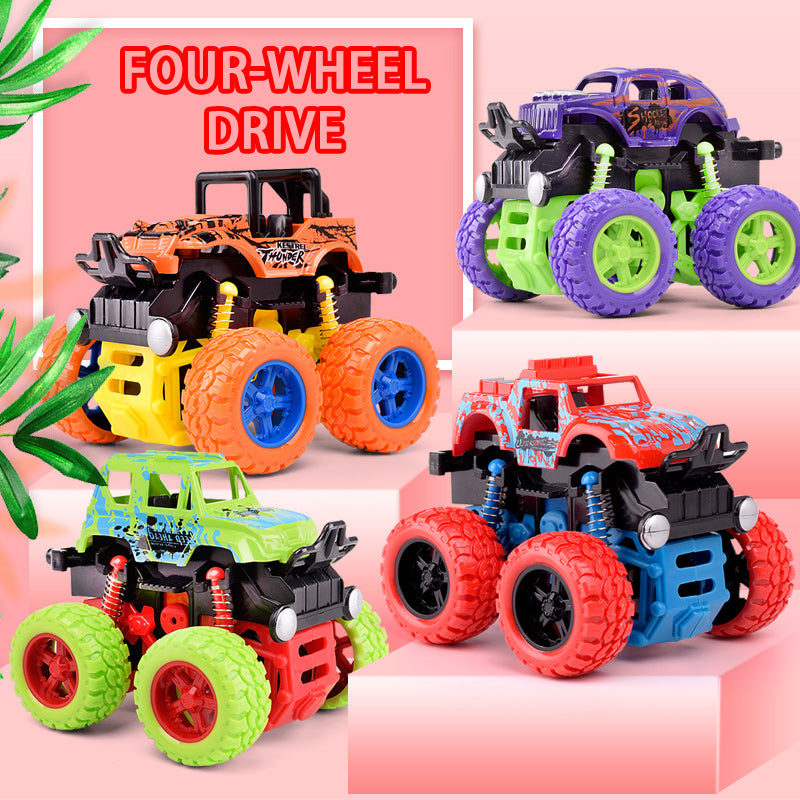 Inertial Rotation Power Pull Back Toy Car