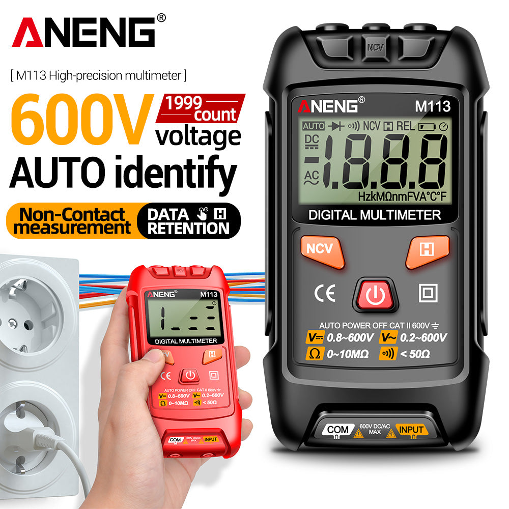 Digital AC/DC Voltage Meter Ohm NCV Measuring Mini Electricity Test Tool