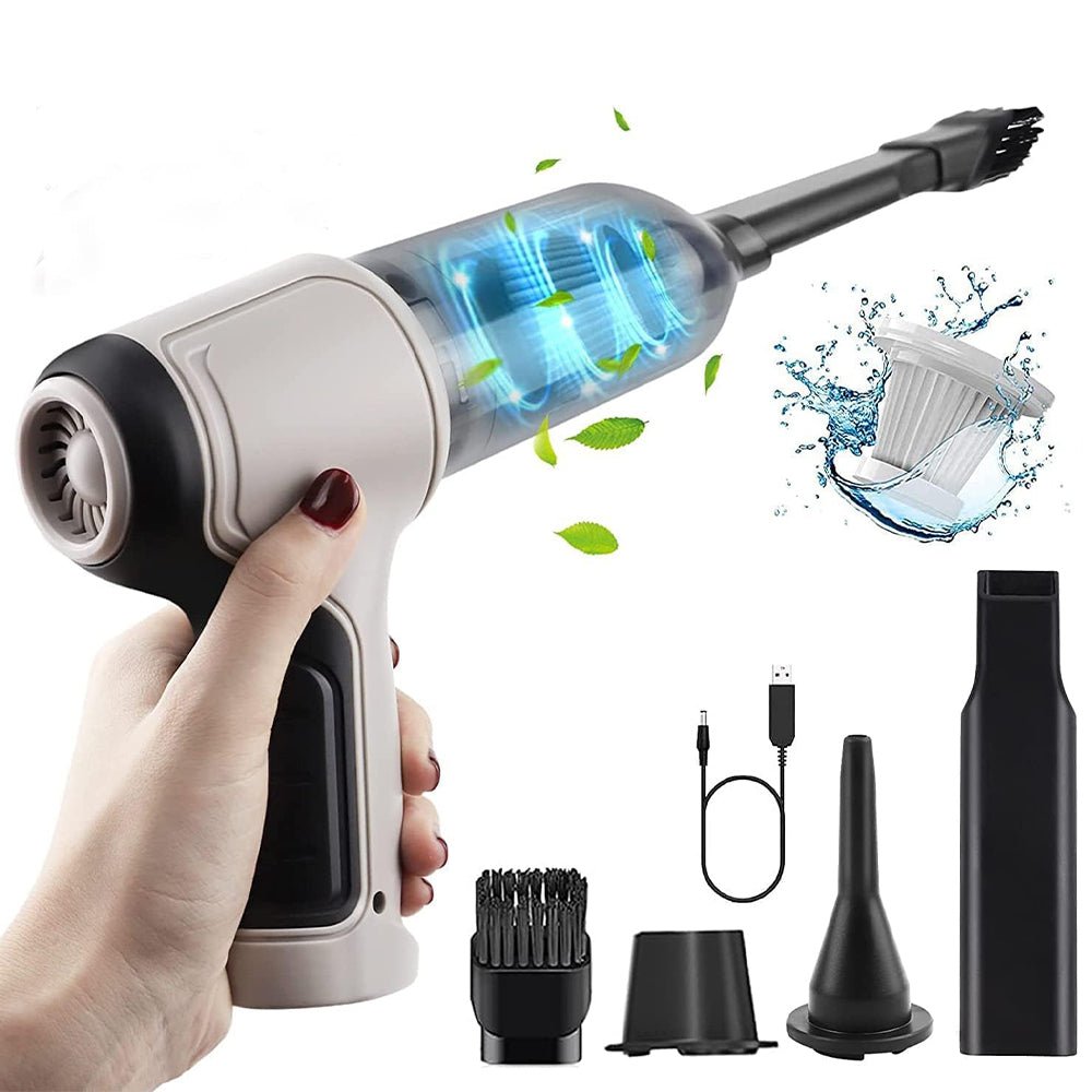 3 in 1 Wireless Handheld Car Vacuum Cleaner Air Blower USB - Rechargeable - NuSea