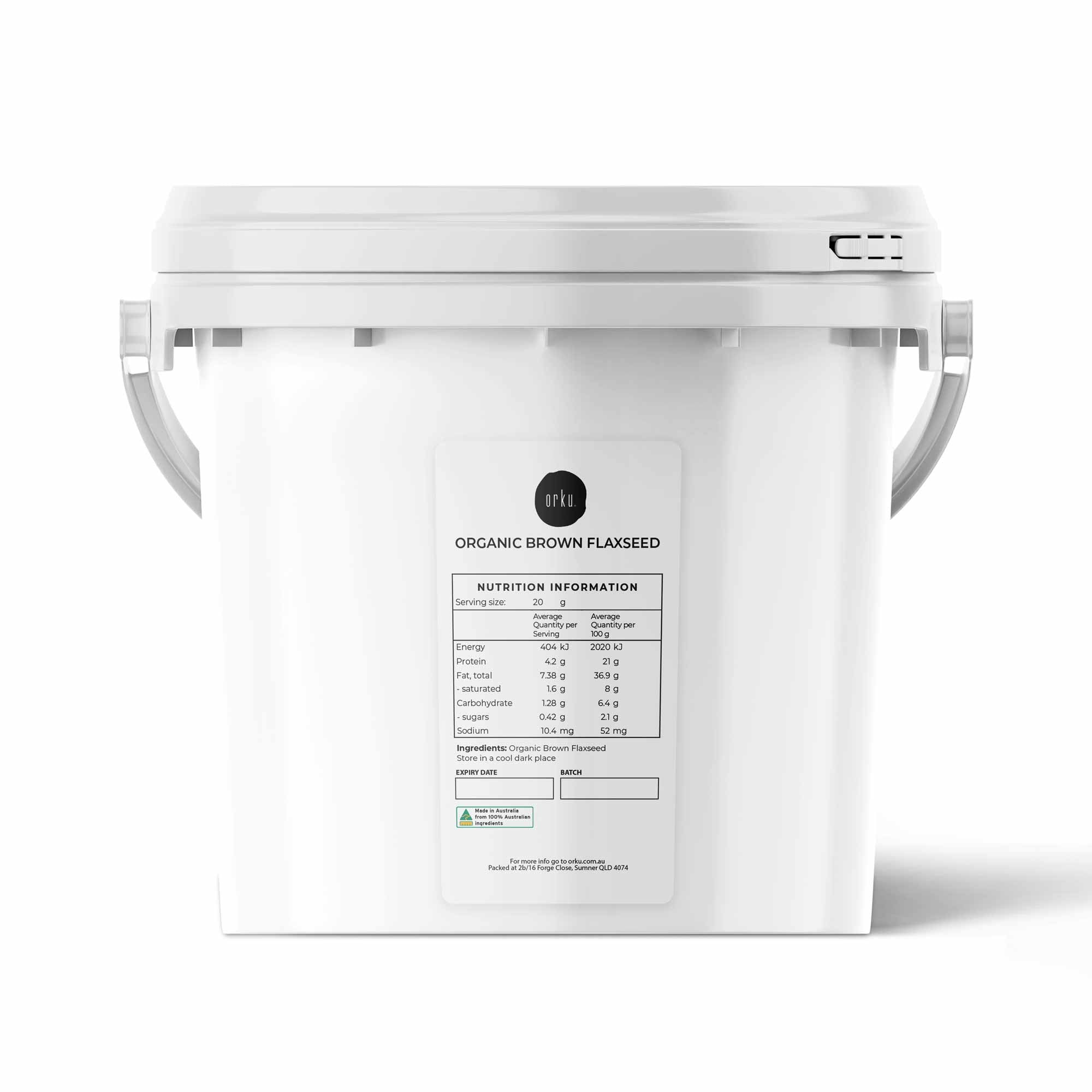 3.5Kg Organic Brown Linseed Flaxseed Tub Whole Flax Seed Non GMO Omega3 6 Fibre - NuSea
