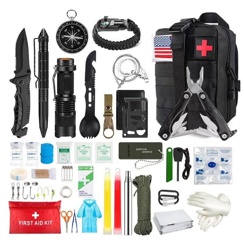 39in1 Tactical Emergency Survival Kit Outdoor Hiking Camping SOS Tool Equipment - NuSea