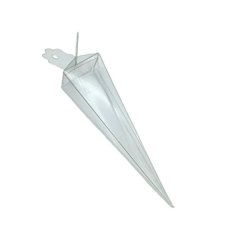 50 Pack of Clear Pyramid Triangle Shaped Small Clear Gift Box - Bomboniere Jewelry Gift Party Favor Model Candy Chocolate Soap Box - NuSea