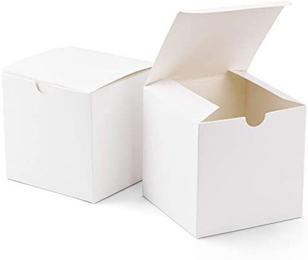 50 Pack of White 8x8x8cm Square Cube Card Gift Box - Folding Packaging Small rectangle/square Boxes for Wedding Jewelry Gift Party Favor Model Candy Chocolate Soap Box - NuSea