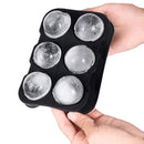 6 Large Sphere Shape Cocktail Ice Molds Quick Release Ice Ball Maker - NuSea