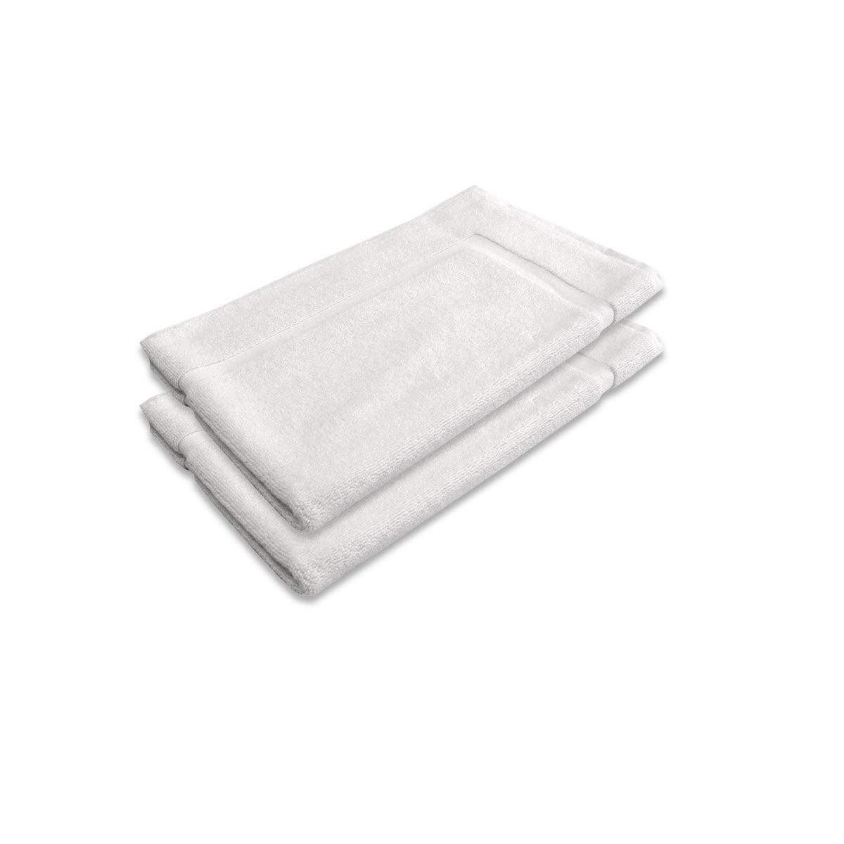 800GSM Set of 2 Cotton Bath Mat White - NuSea