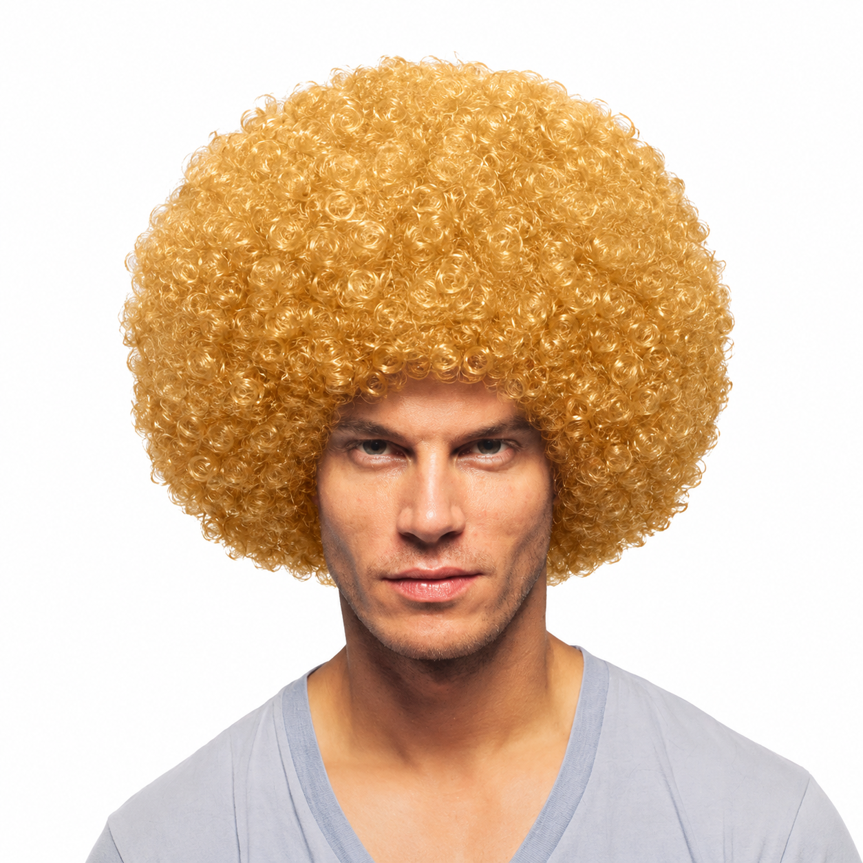 Large Gold Afro Wig β Curly Unisex Party Costume