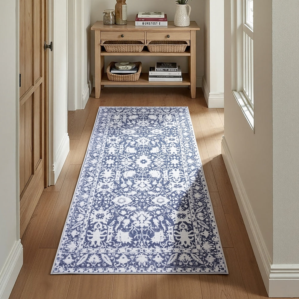 Artiss Hallway Runner Rug 80x180cm Soft Velvet Washable Modern Kitchen Mat