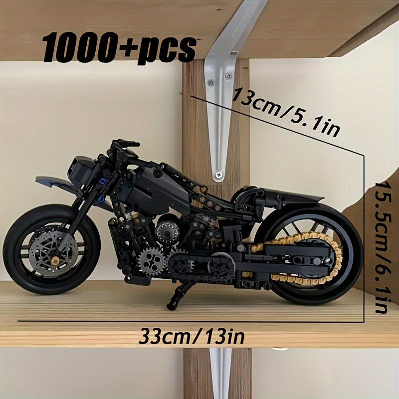 Retro Motorcycle Building Block Kit (1000pcs)
