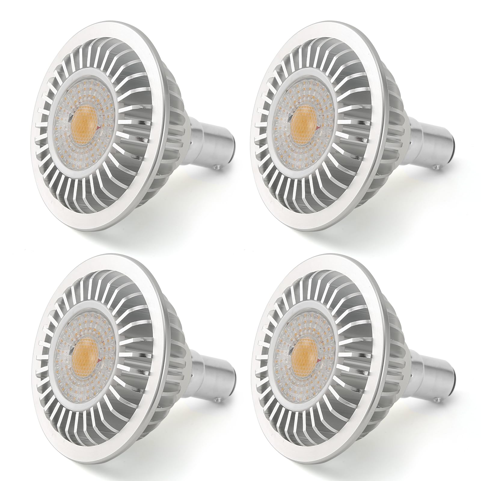 AR70 LED Light Bulb BA15D B15 Base, AC/DC12V Input, 7W 500lm for Home Household Commercial Lighting, 50W Halogen Lamp Replacement(Warm White,4 Pack)