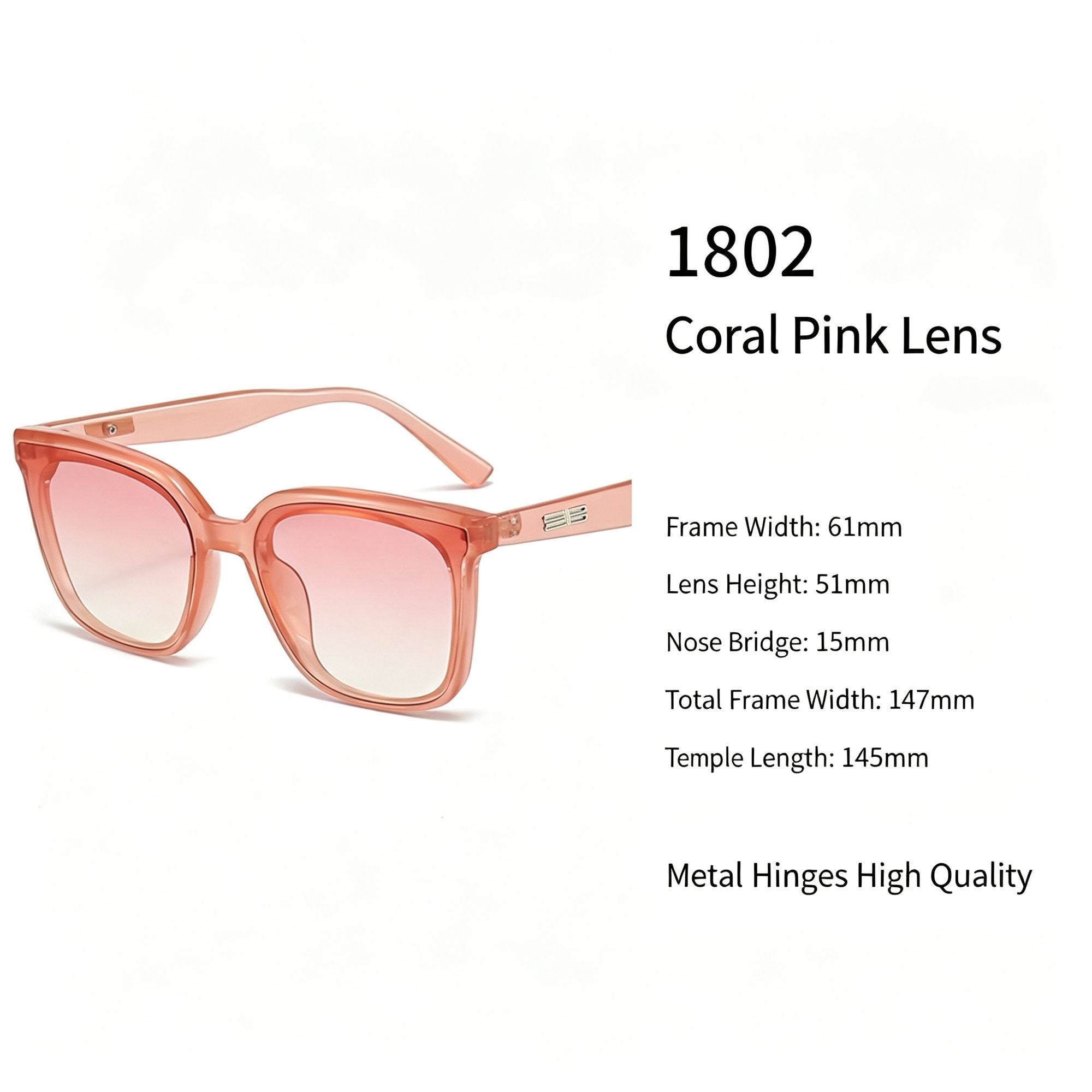 Sweet Coral Pink Frame Pink Lens Cat Eye Sunglasses UV400, Youthful Cute Daily Casual Look, Popular Christmas Holiday Gift