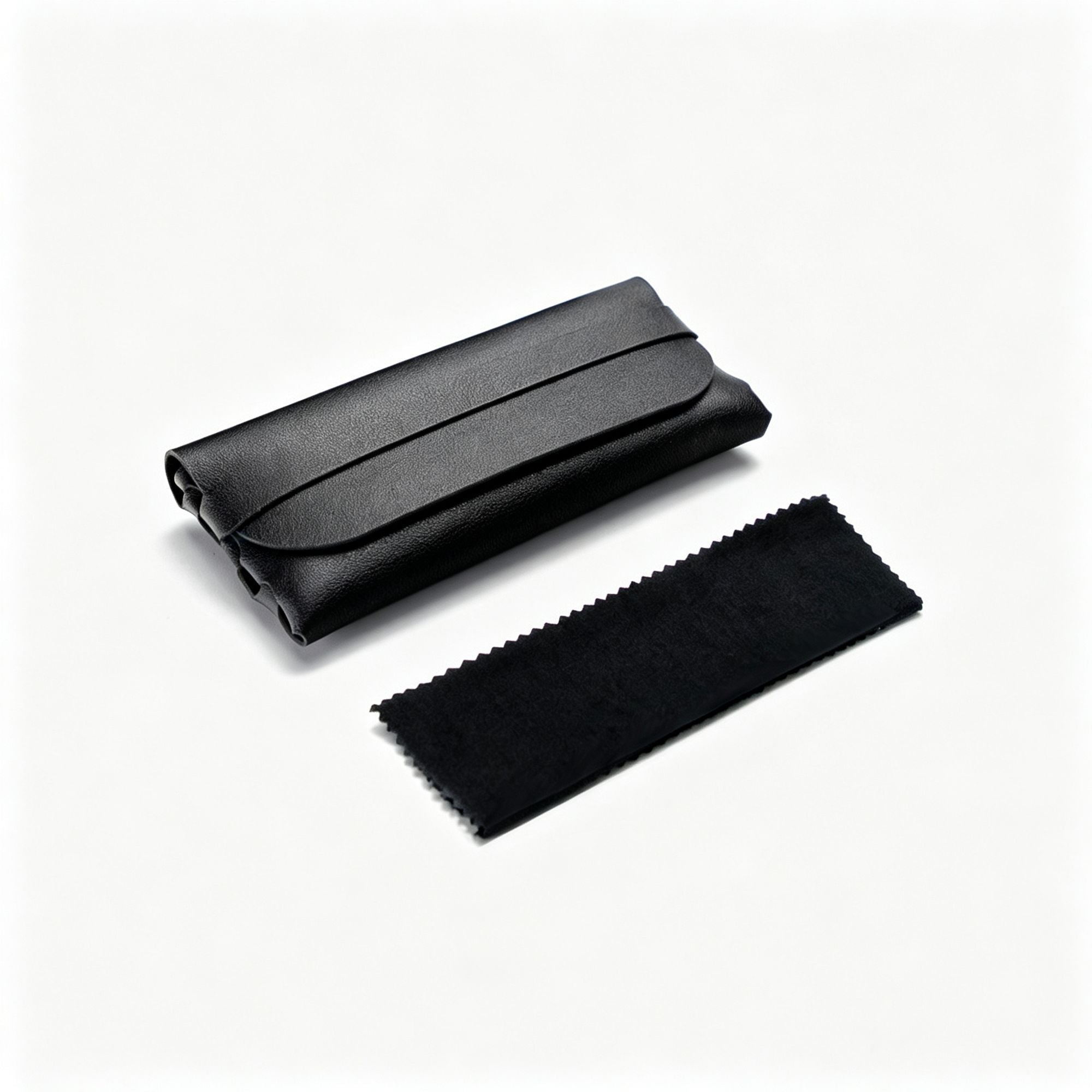 Black Buckle-Free Glasses Case with Microfiber Cleaning Cloth, Portable Scratch-Resistant Eyewear Storage, Ideal Christmas Gift