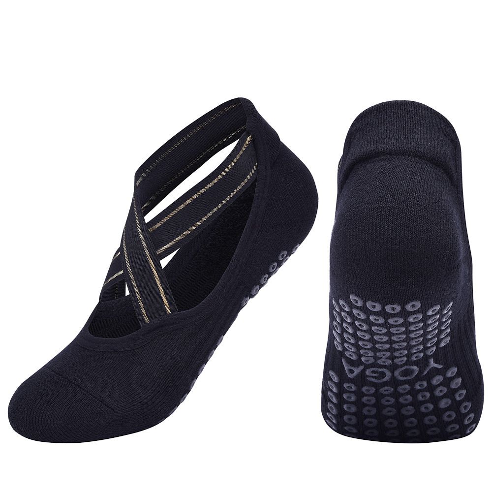 Women's Grip Yoga Socks Non Slip Pilates Socks Combed Cotton Ballet Dance Fitness Exercise Socks One Size 35-40