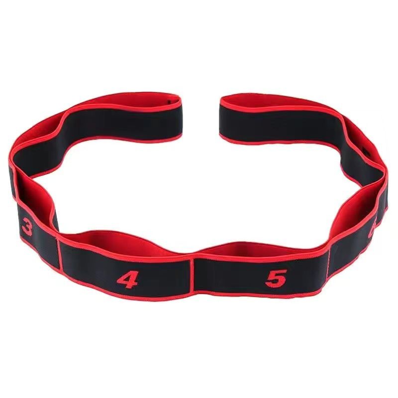 QZE 8-Segment Resistance Band for Adult Fitness Stretch Adult 8-segment elastic band Red 4X90CM