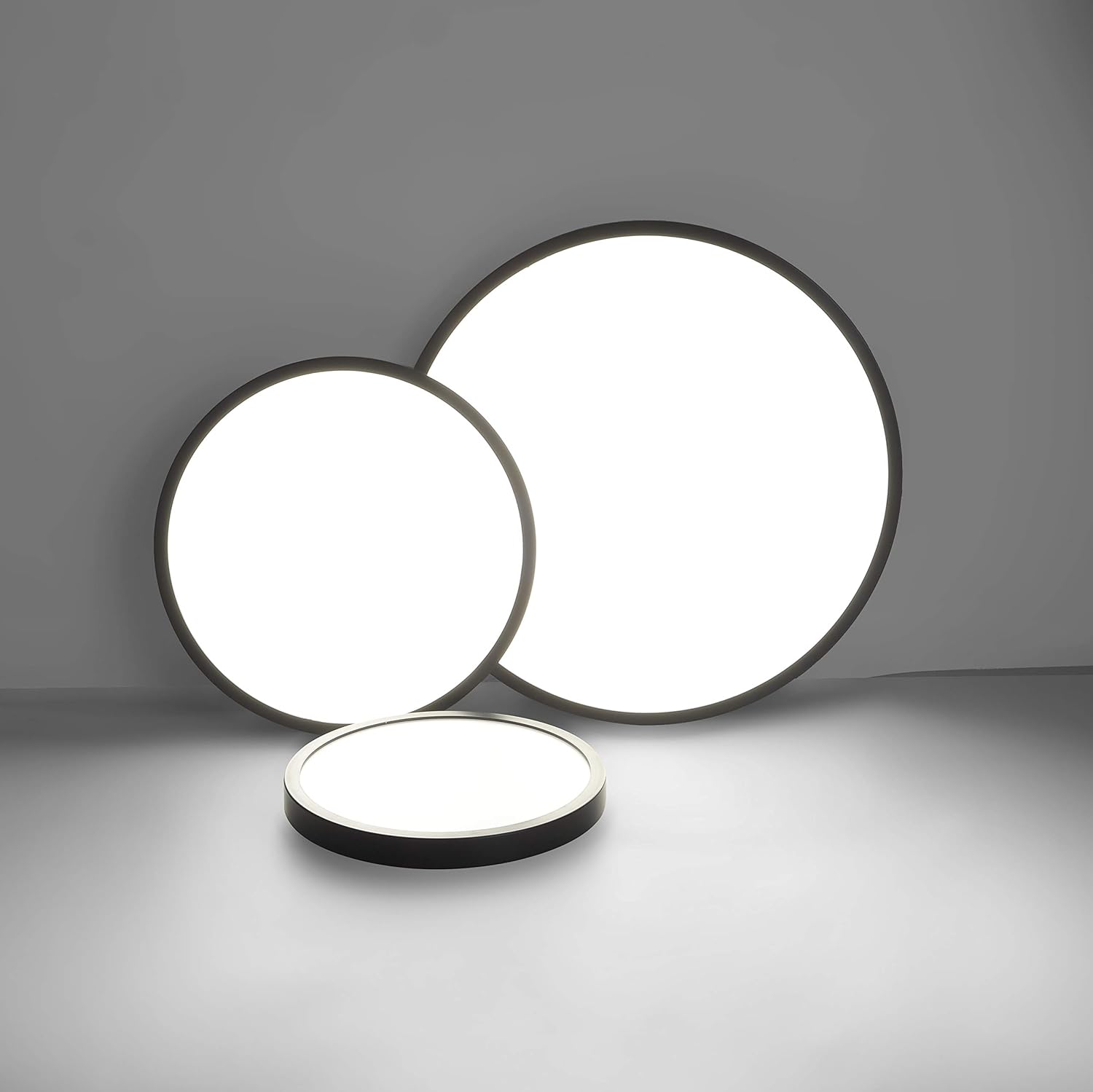 LED Ceiling Light Fixture, Natural Light, 28W 4500K,Black