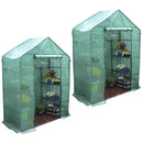 Walk-in Greenhouse 2 Tier Twin Pack, 195 x 143 x 73 cm