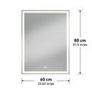 Aurea integrated led plug in wall mirror