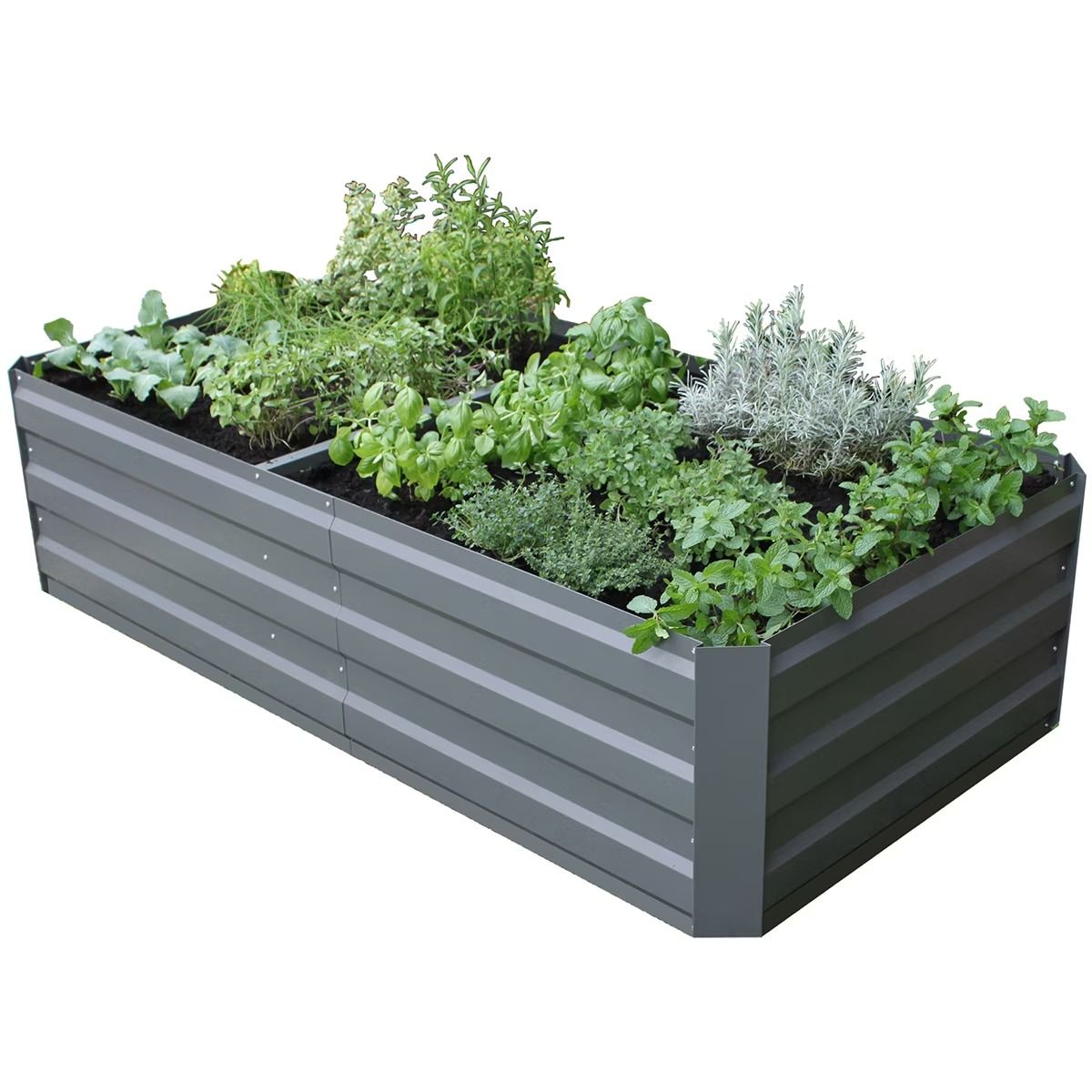 Large Garden Bed 180 x 90 x 45cm Slate Grey