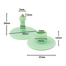 100x Cattle Ear Tags Set - Round Green Blank Pig Sheep Goat Cow Livestock Label