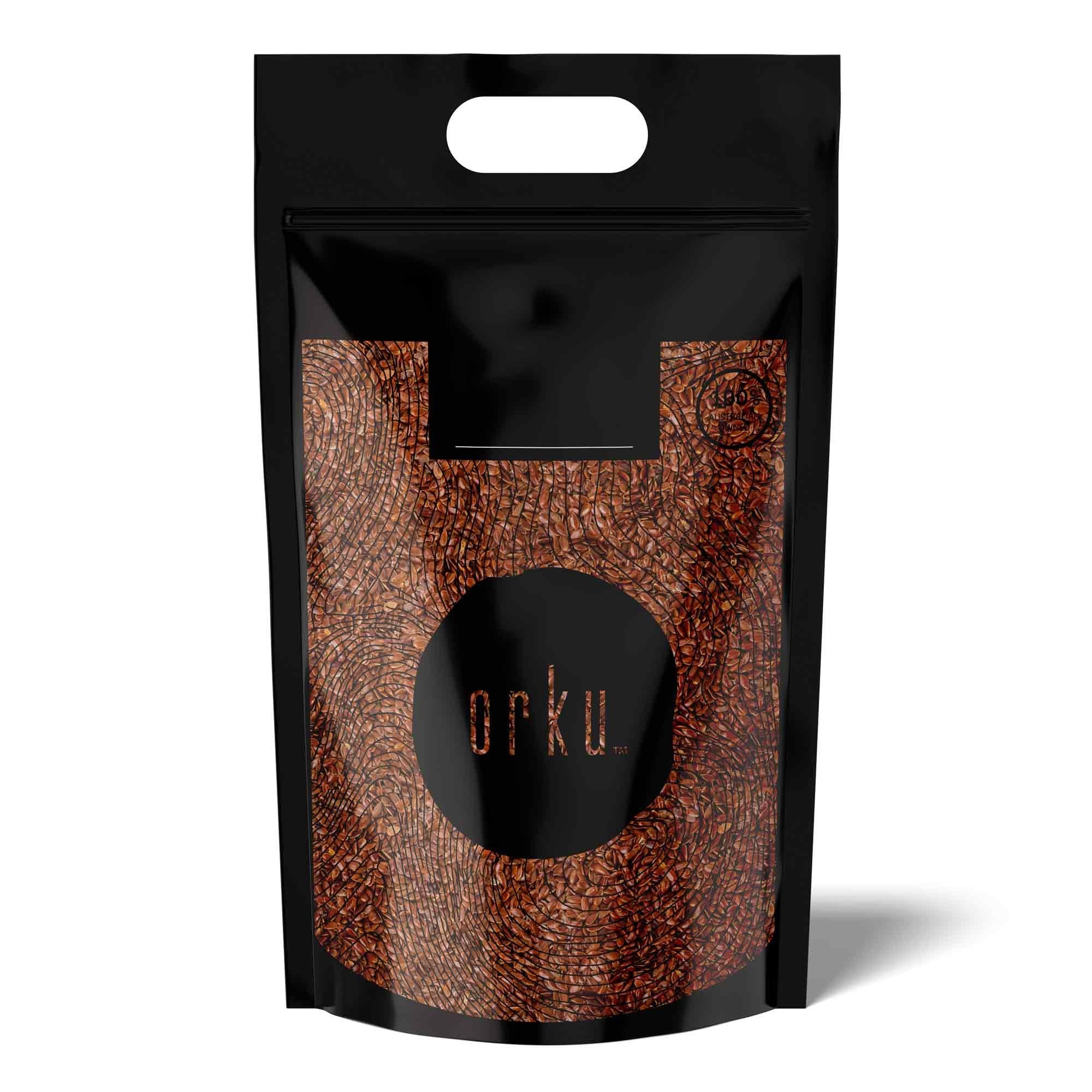 Orku 10Kg Organic Brown Linseed Flaxseed Whole Grain Non GMO Bulk