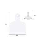 100x Cattle Ear Tags 5x4cm Set - Small White Blank Sheep Pig Livestock Label