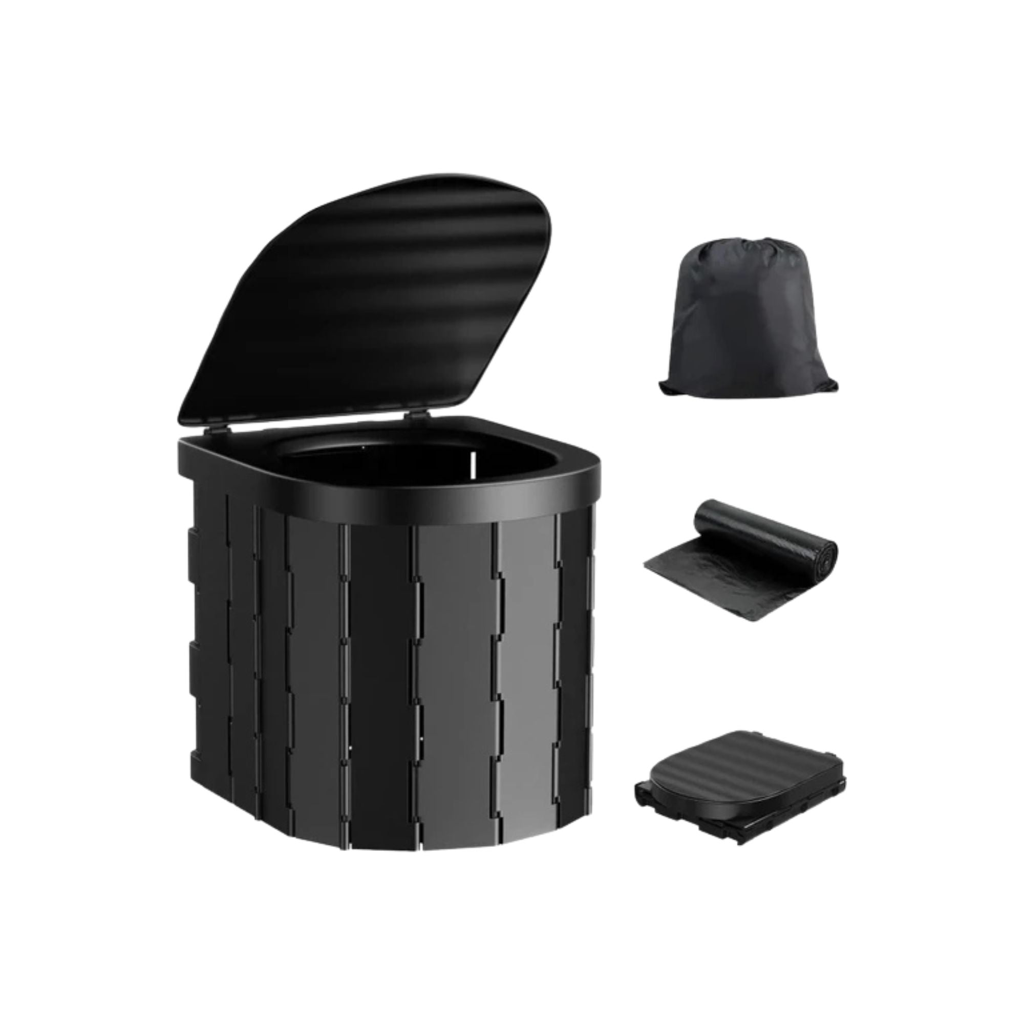 Social Hike Portable Folding Camping Toilet - Outdoor Lightweight Compact Potty