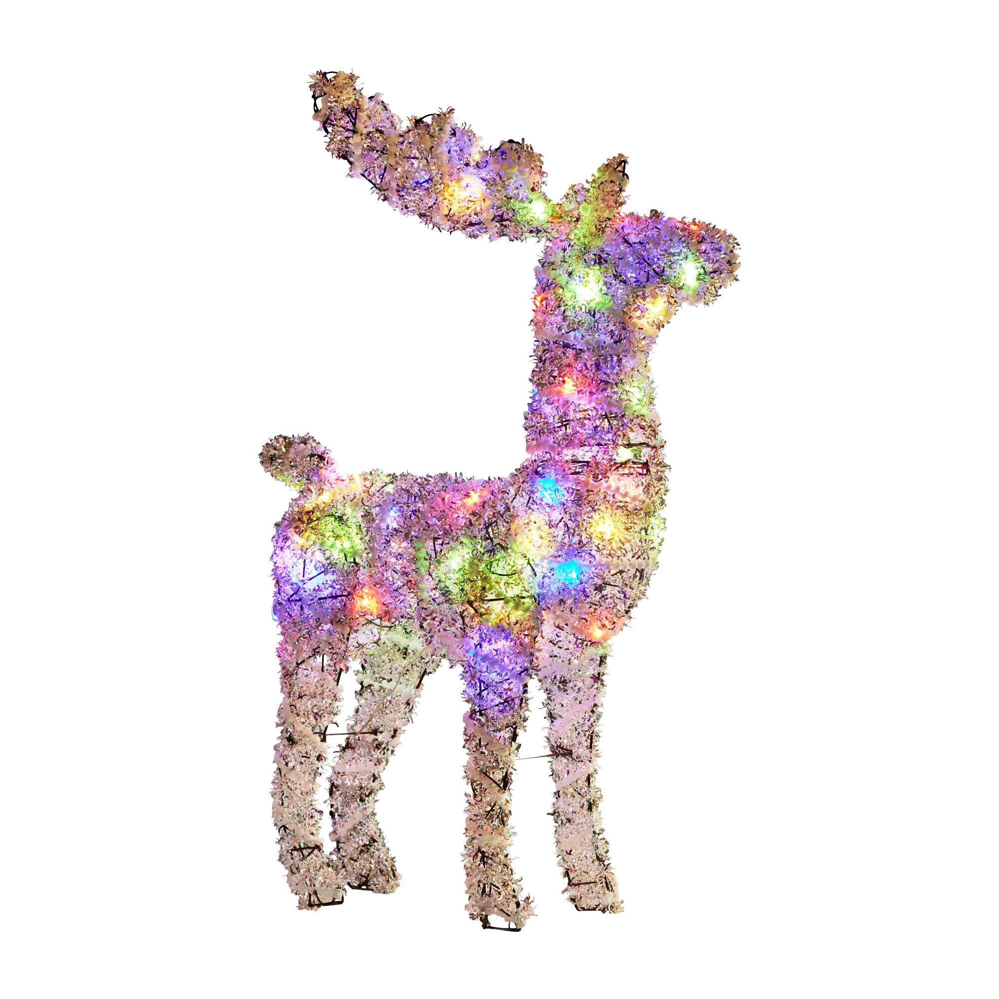 Christabelle 112cm Animated Reindeer Christmas Led Lights Tinsel Xmas Decor
