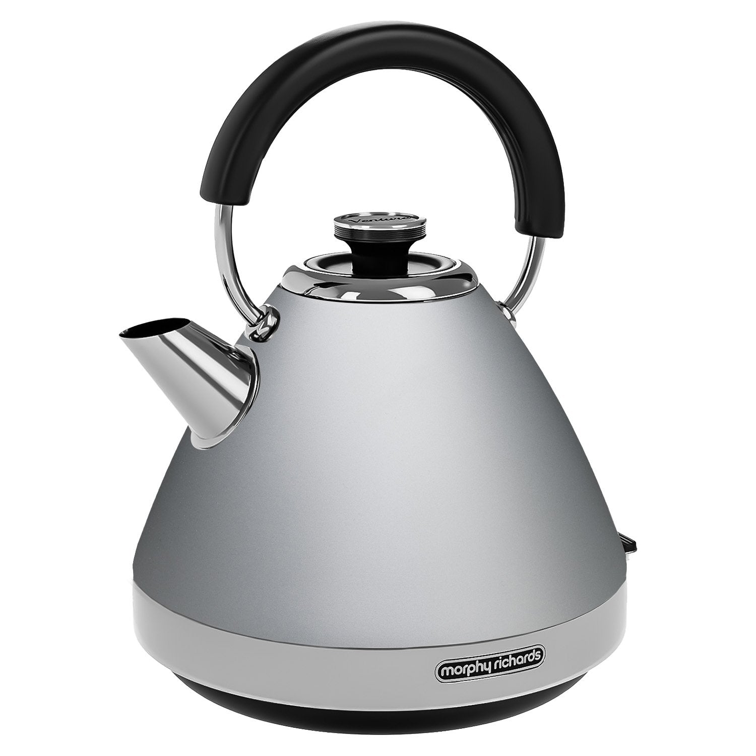 Morphy Richards 1.5L Venture Collection Pyramid Kettle in Steel Grey
