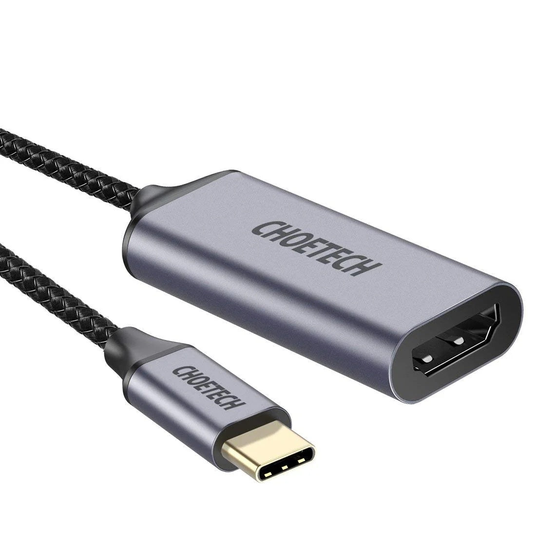 CHOETECH HUB-H21 USB-C to HDMI 4k 60Hz Braided Video Cable Cord Adapter
