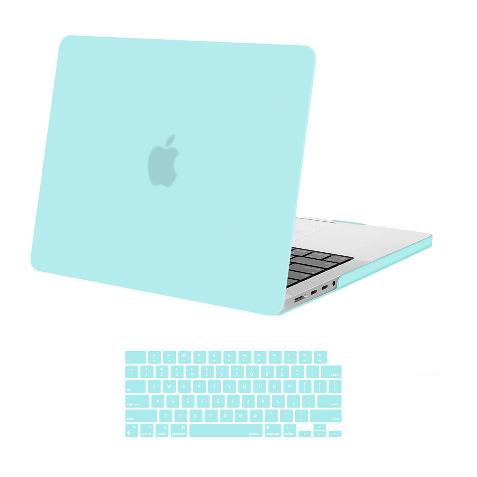 Suitable for MacBook Pro 14 Max Inch Case 2023 2022 2021 M2 A2779 M1 A2442 Hardshell Case Keyboard Cover Turquoise