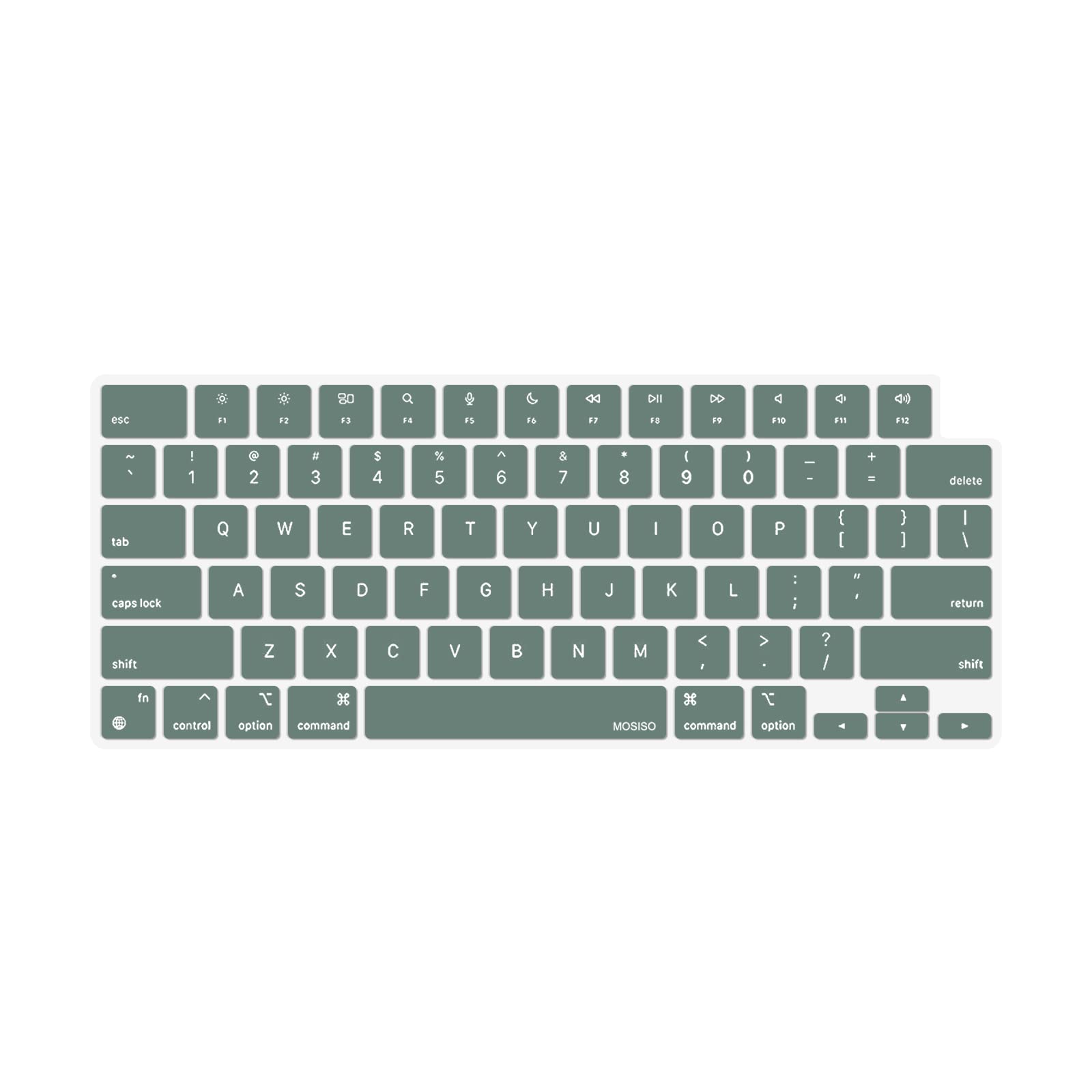 Keyboard Cover Skin For MacBook Air Pro 13.6 14 15.3 16 A2442 A2779 A2485 A2780 A2681 A2941 M1 M2 2021 to 2023 Dgreen