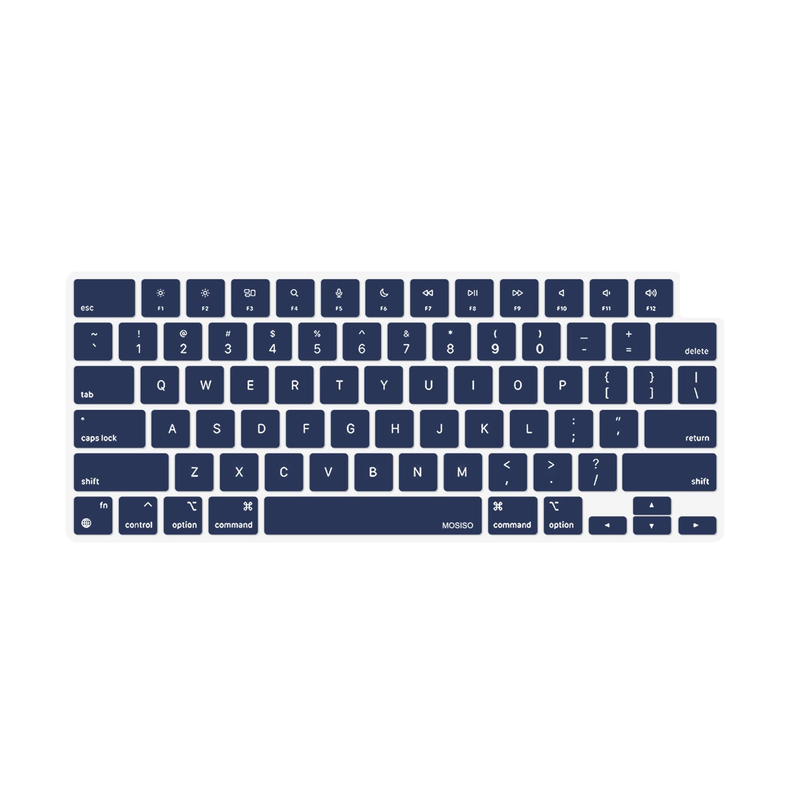 Keyboard Cover Skin For MacBook Air Pro 13.6 14 15.3 16 A2442 A2779 A2485 A2780 A2681 A2941 M1 M2 2021 to 2023 Navy Blue