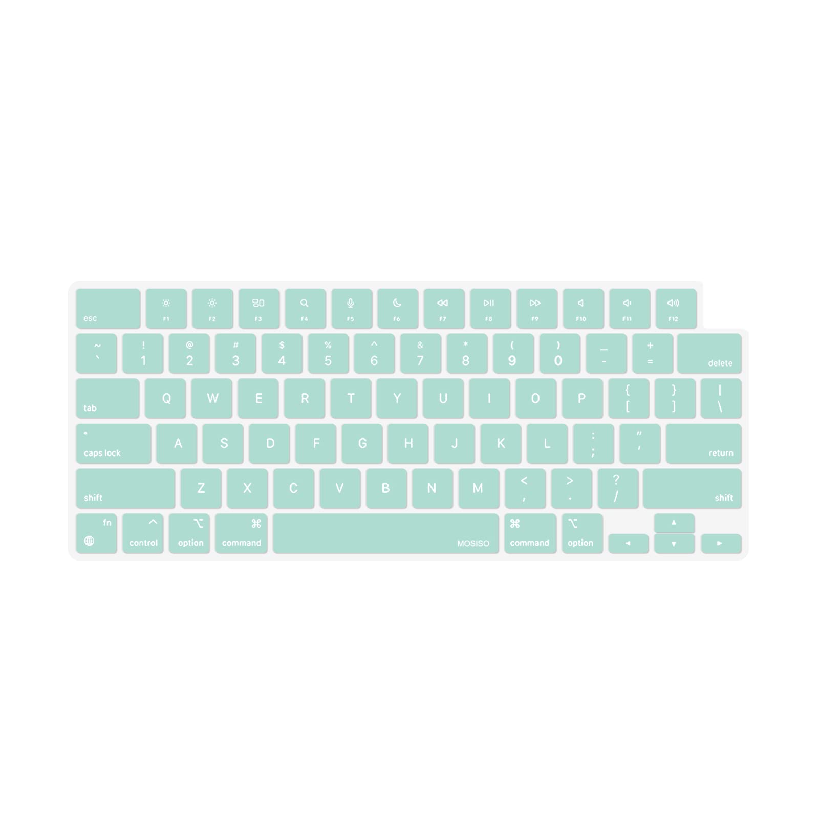 Keyboard Cover Skin For MacBook Air Pro 13.6 14 15.3 16 A2442 A2779 A2485 A2780 A2681 A2941 M1 M2 2021 to 2023 Mint Green