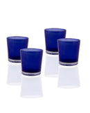 20 Pack Blue Frosted Glass Votive Tealight Candle Holders House Party Cenrepiece Xmas Wedding Decor Glass Candlestick Party Decorations Bridal Baby Shower Event