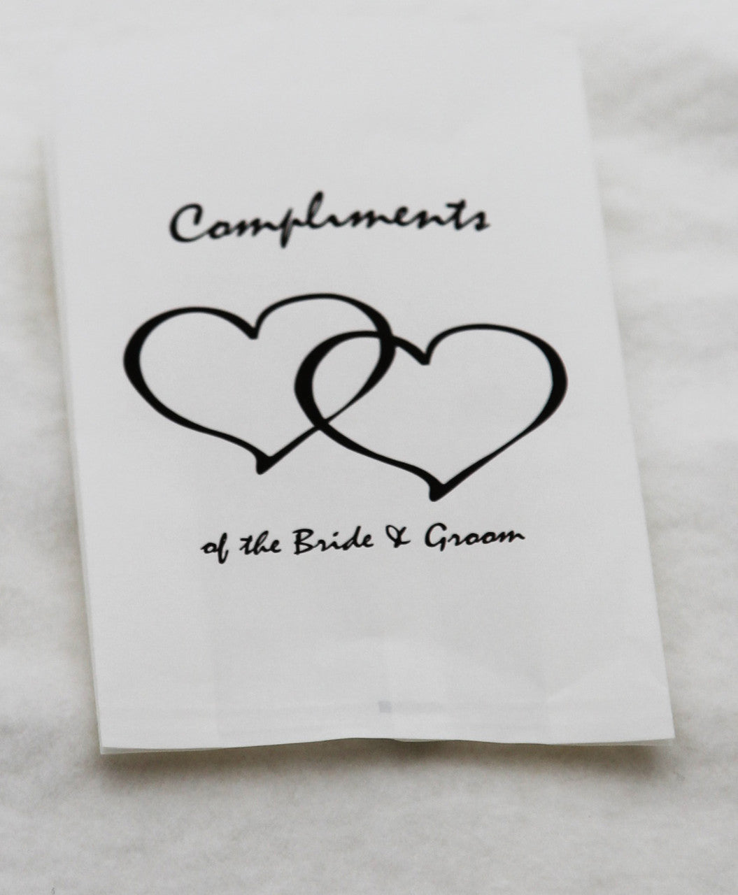 200 Pack Wedding Cake Bags Greaseproof Wax Paper Slice Take Home Favour Heart n Message