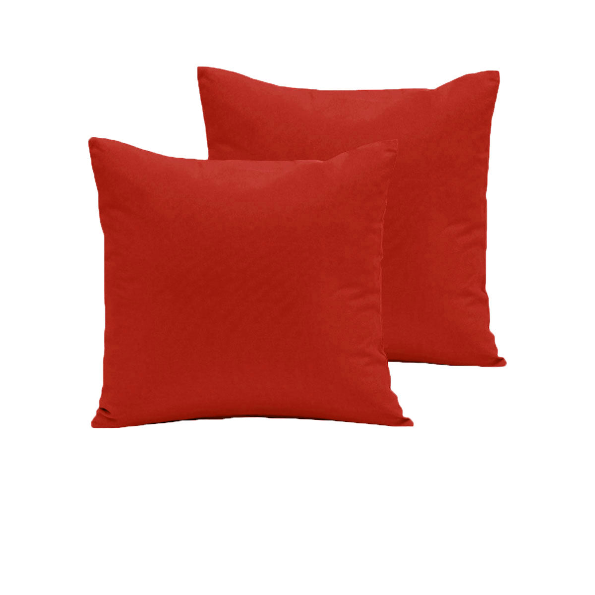 Pair of 280TC Polyester Cotton European Pillowcases Red