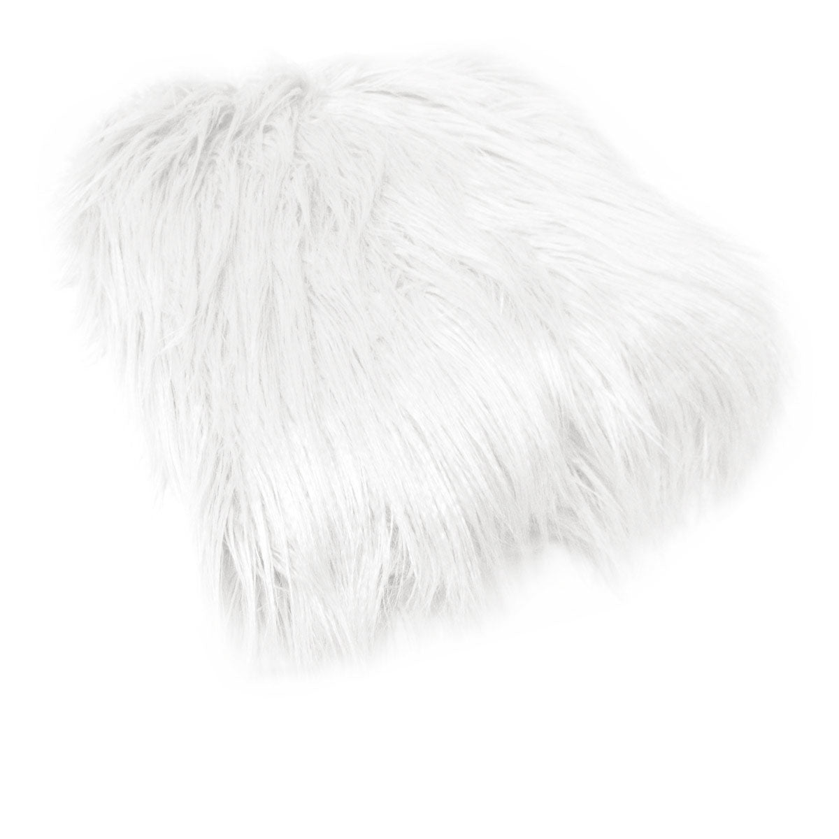 Mia Luxury Long Hair Faux Fur Throw Rug 127 x 152 cm White