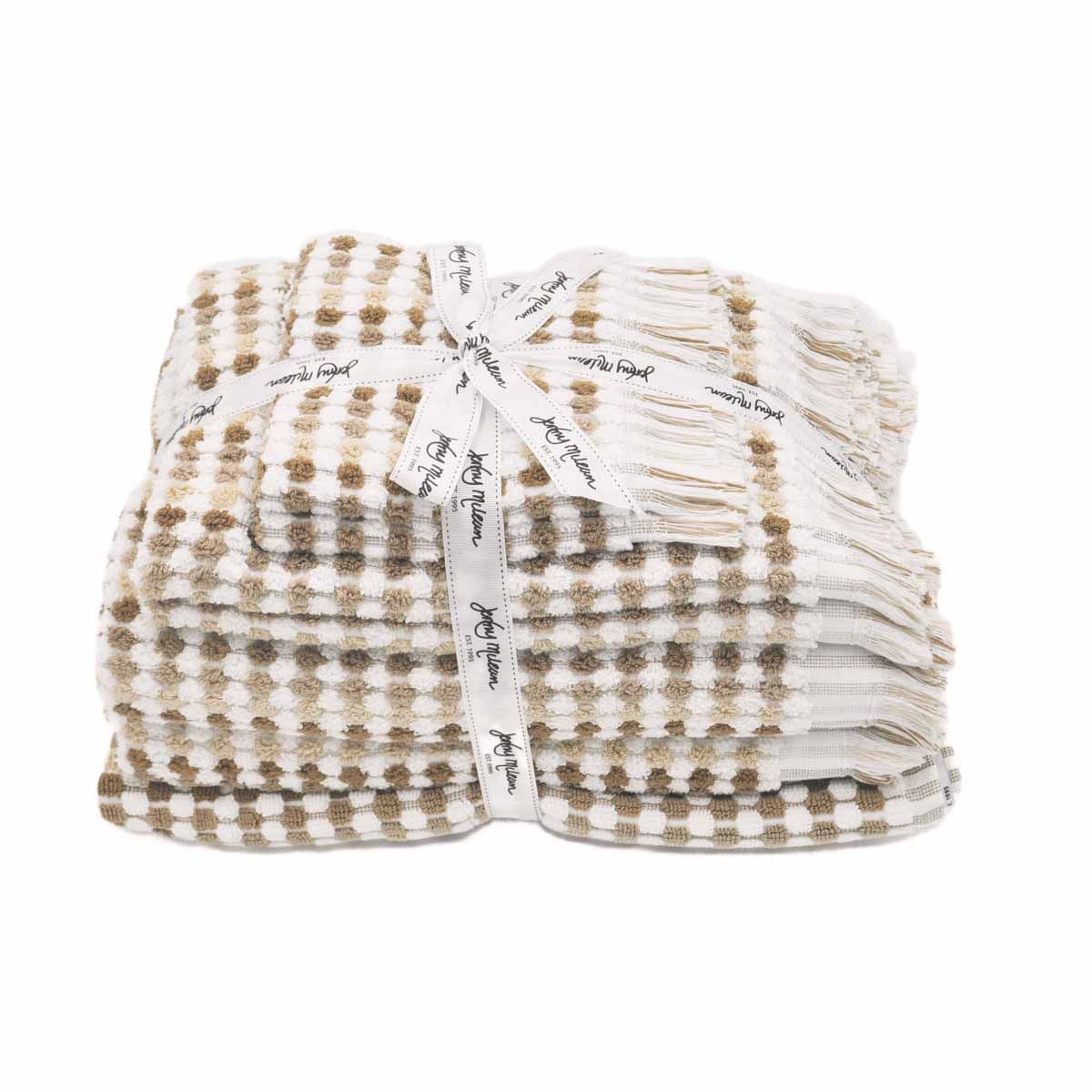 Jenny Mclean Pom Cotton Set of 7 Towel Set Natural Tones