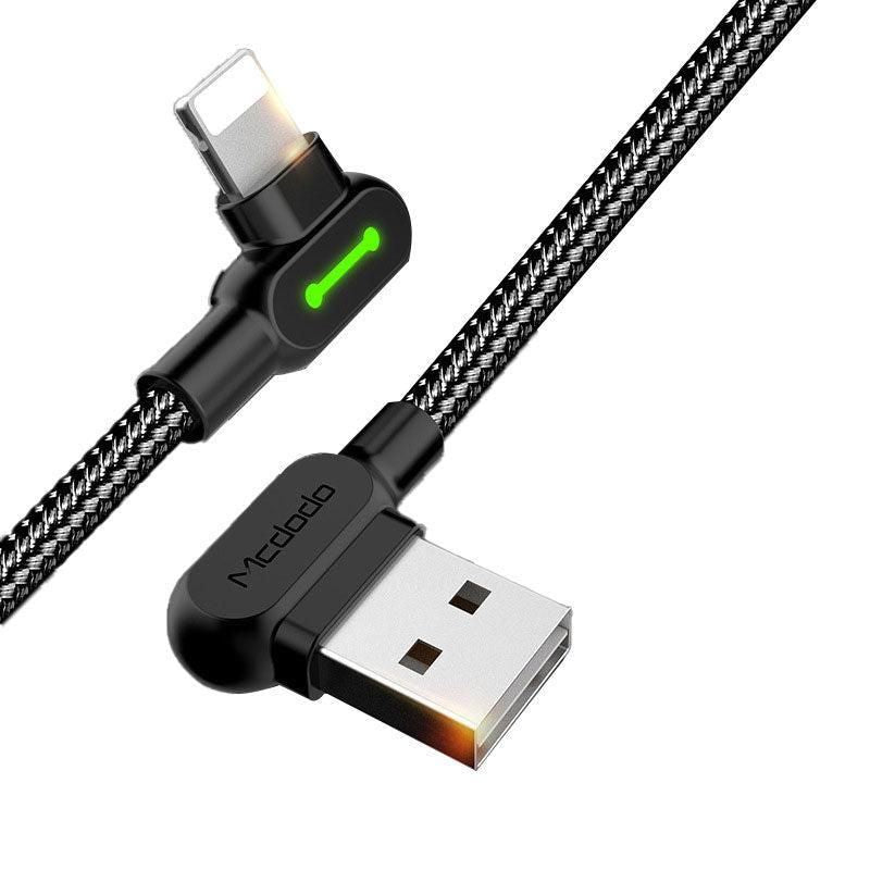 Mcdodo Fast Usb Cable Heavy Duty Charging Syn Charger Iphone 90 Degree Angle - 1.8m