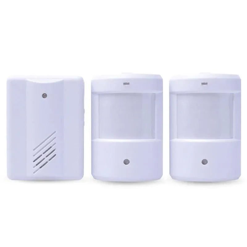 Restaurant Shop Door Entry Wireless Pir Motion Sensor Door Chime Door Bell Alarm - 1 Receiver+2 Sensors