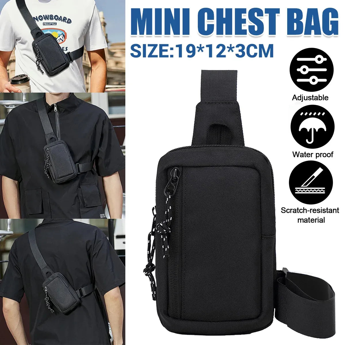 Mini Chest Bag Crossbody Bag Oxford Fabric Material Daily Casual Shopping Travel