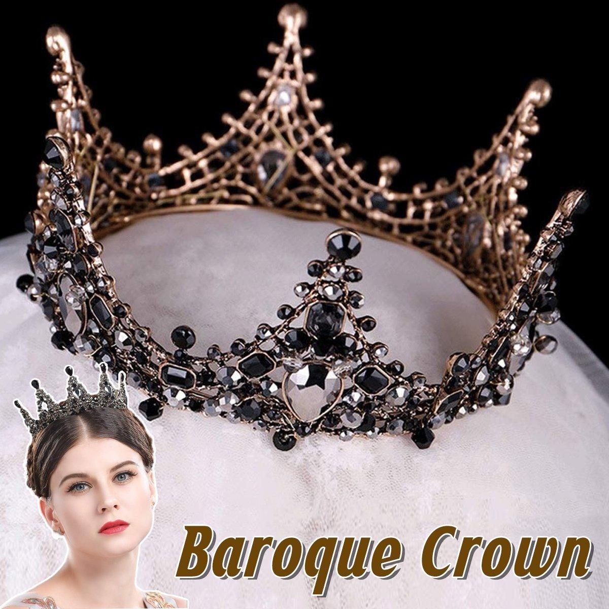 Baroque Princess Full Circle Crown Birthday Wedding Decor Performance Headwear