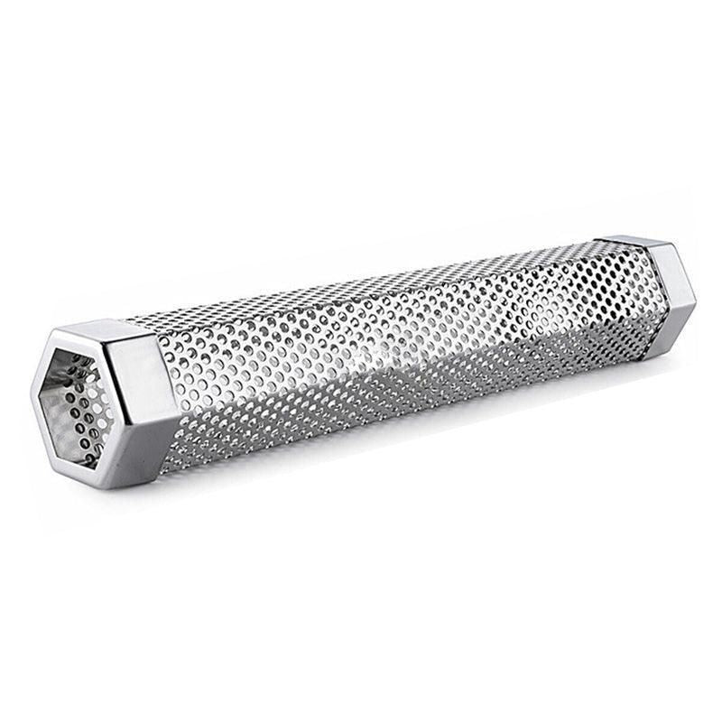 Hexagon Bbq Smoker Tube Stainless Steel Grill Accessory Smoking Box Long Lasting - 12Inch