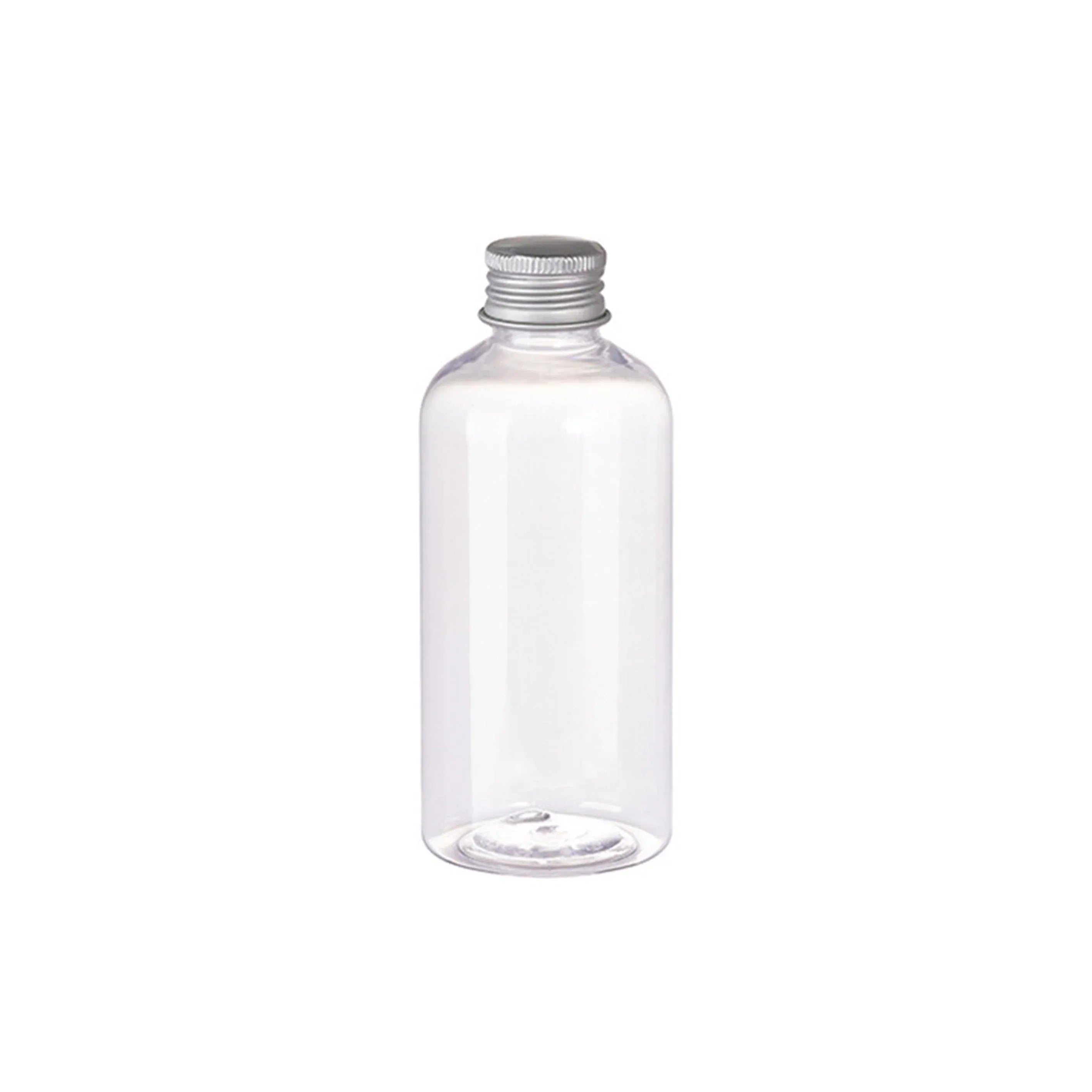 20pcs Brown Transparent Cosmetic Bottles with Aluminum Lids for Packaging - Transparent-200ml