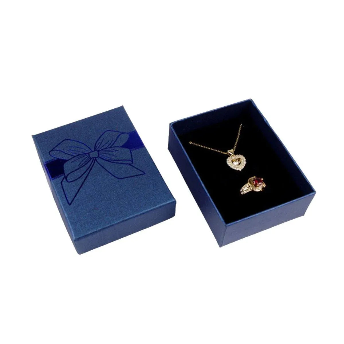 32pcs Jewelry Storage Box Necklace Pendant Ring Organizer Gift Packaging - Blue