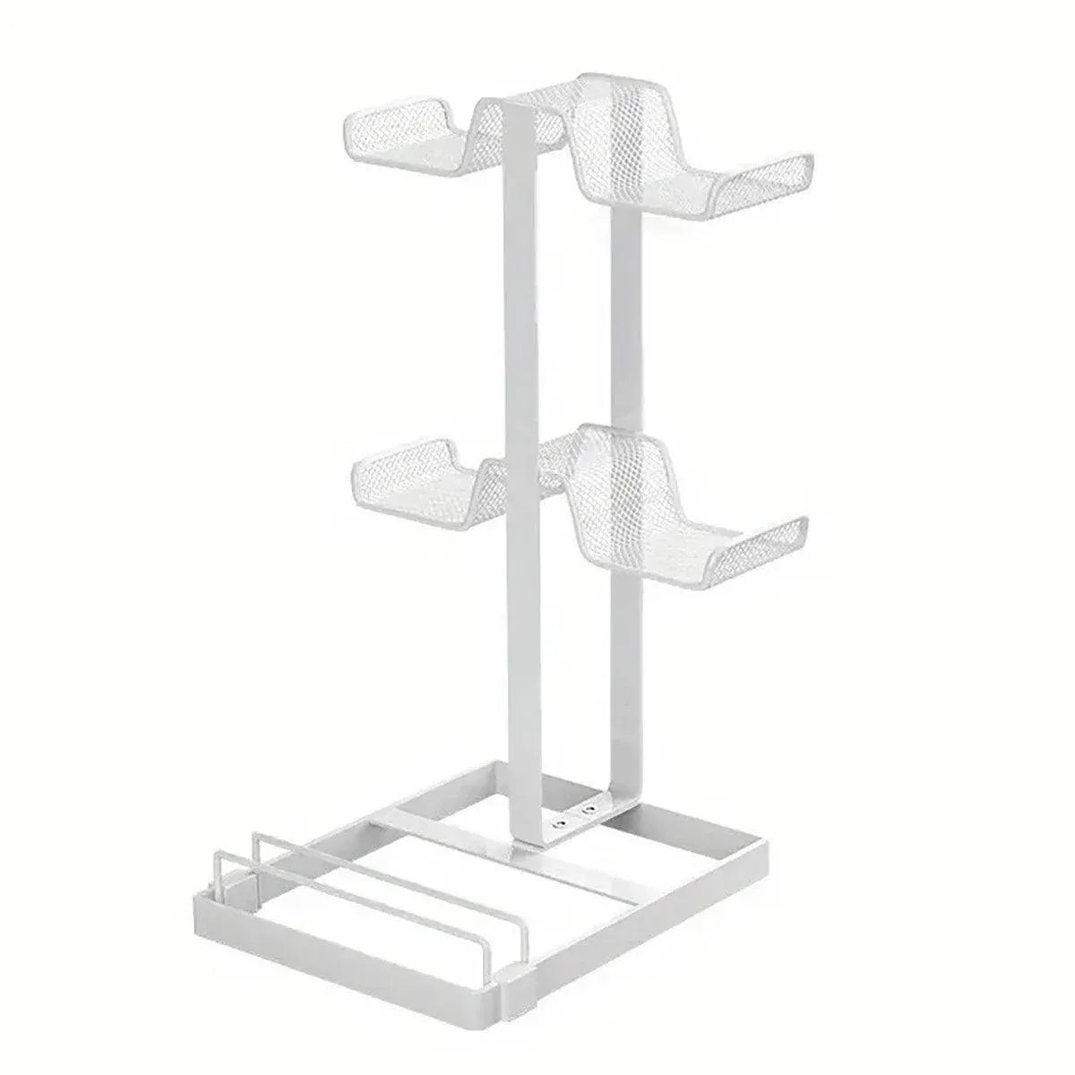 Headphones and Game Controller Holder Stand Desk Bracket for Accessories Display - White