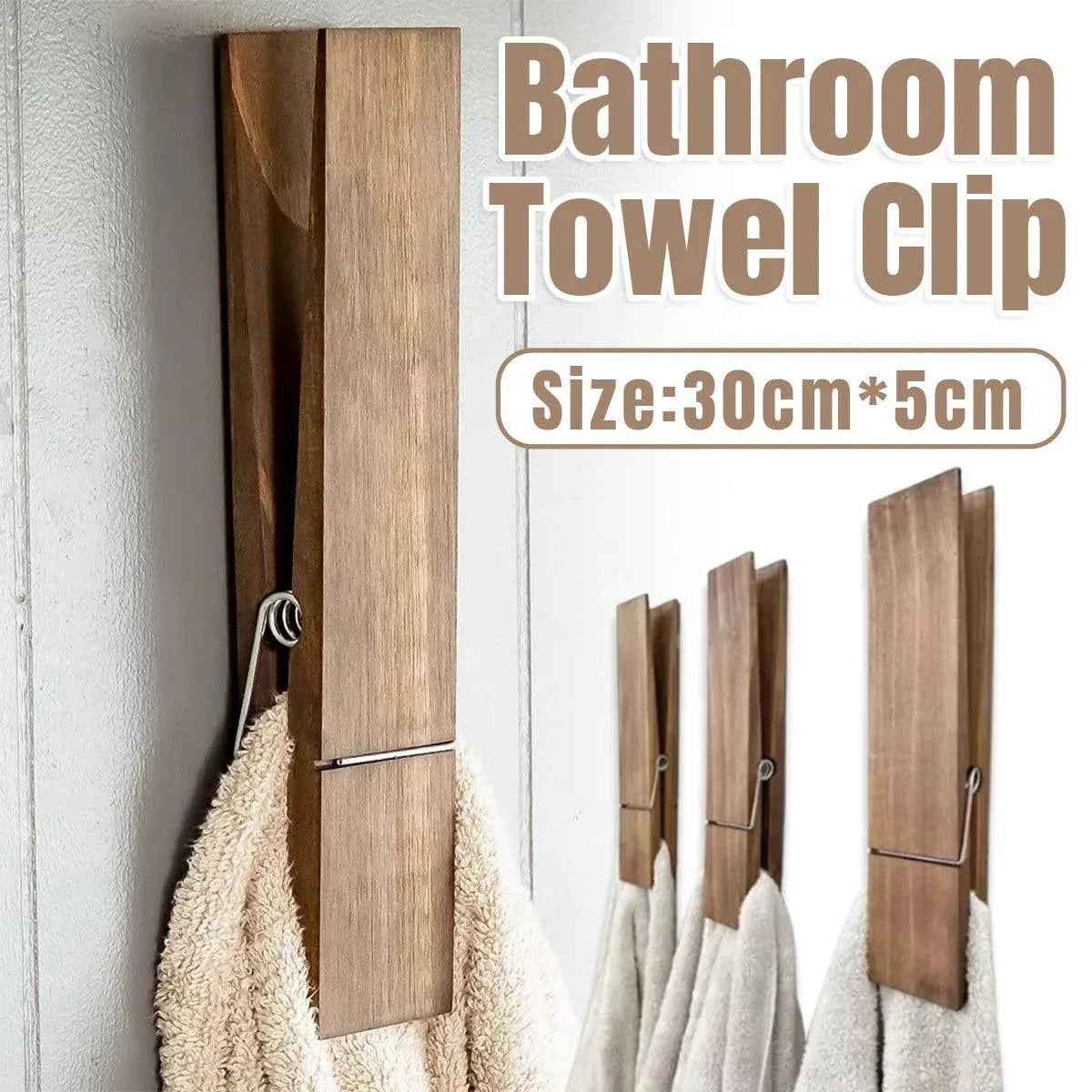 Wooden Towel Clip Underwear Clip Bathroom Wooden Clips for Towel and Laundry Use