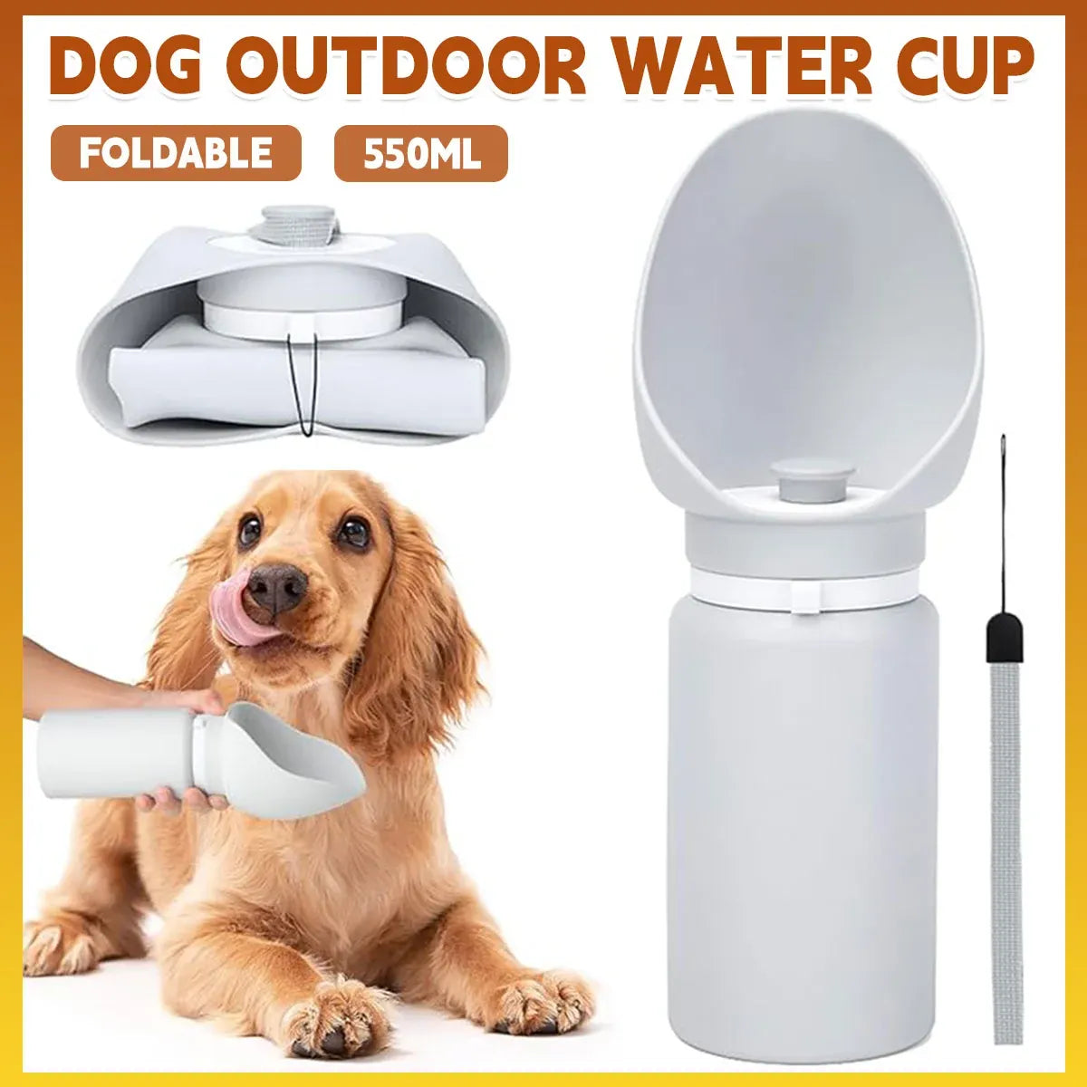 Dog Water Drinking Device for Walk Basic Portable Foldable Outdoor Travel Cup