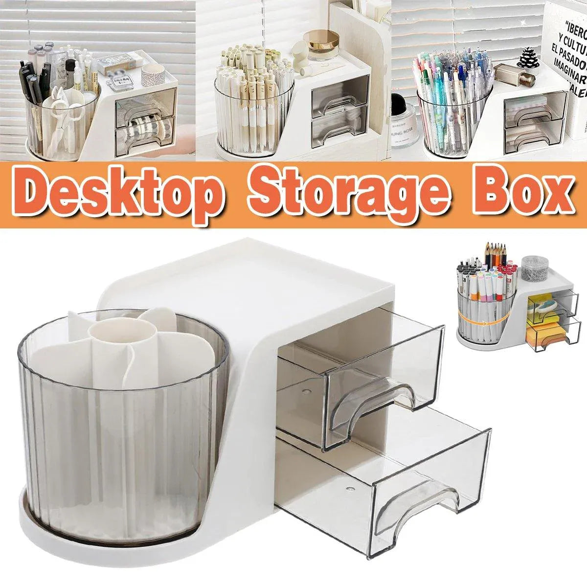 Desktop Storage Rotating Organizer Countertop Shelf Multifunctional Storage Rack