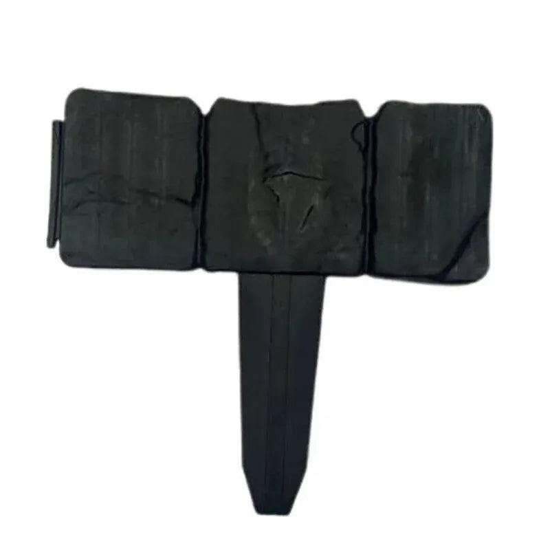 20pcs Garden Fence Edging Plastic Lawn Border for Outdoor Yard Flower Bed - Black