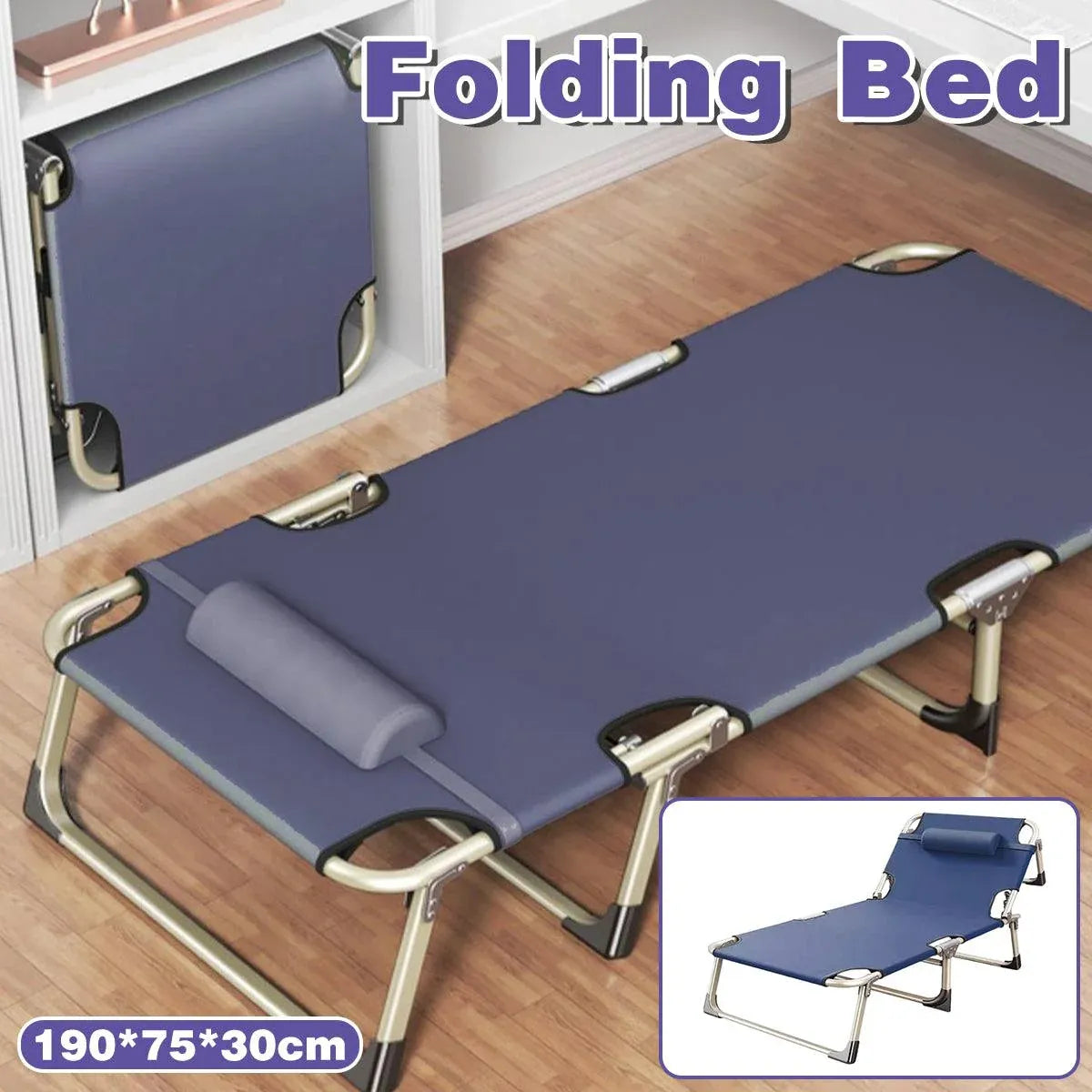 Multifunctional Recliner Folding Bed Lounge Chair for Lunch Break Relaxation
